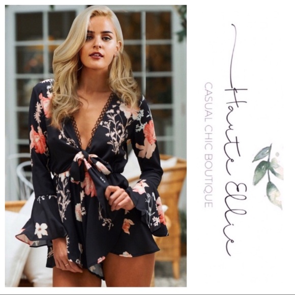 Haute Ellie Pants - BONET-Floral Print Romper